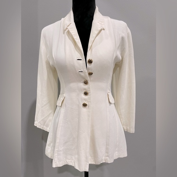 Vintage Cream Lace Blazer/Blouse  (XS) - Picture 1 of 11